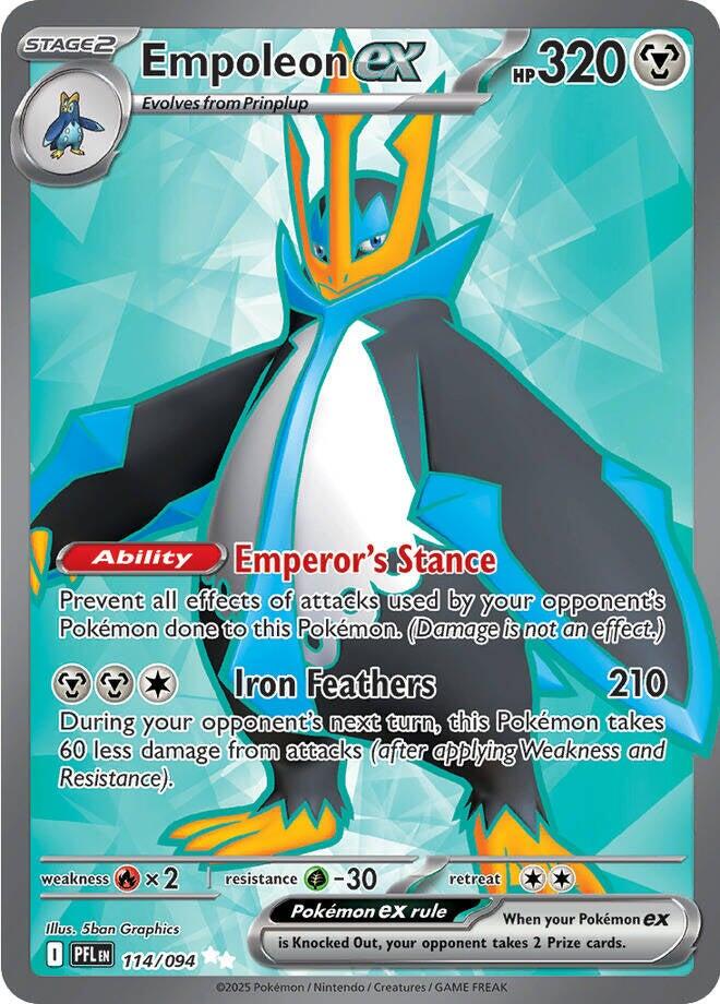 Empoleon ex #114 | Pokemon Phantasmal Flames